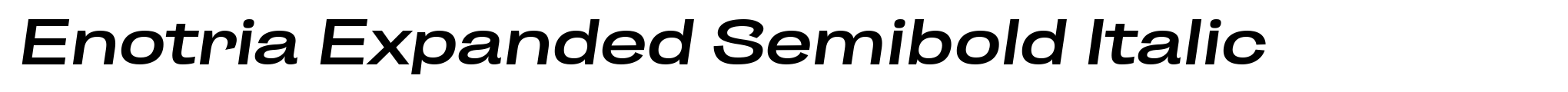 Enotria Expanded Semibold Italic image